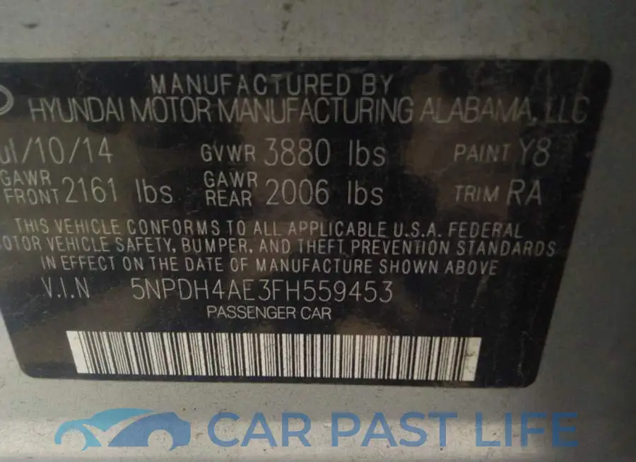 5NPDH4AE3FH559453# 9