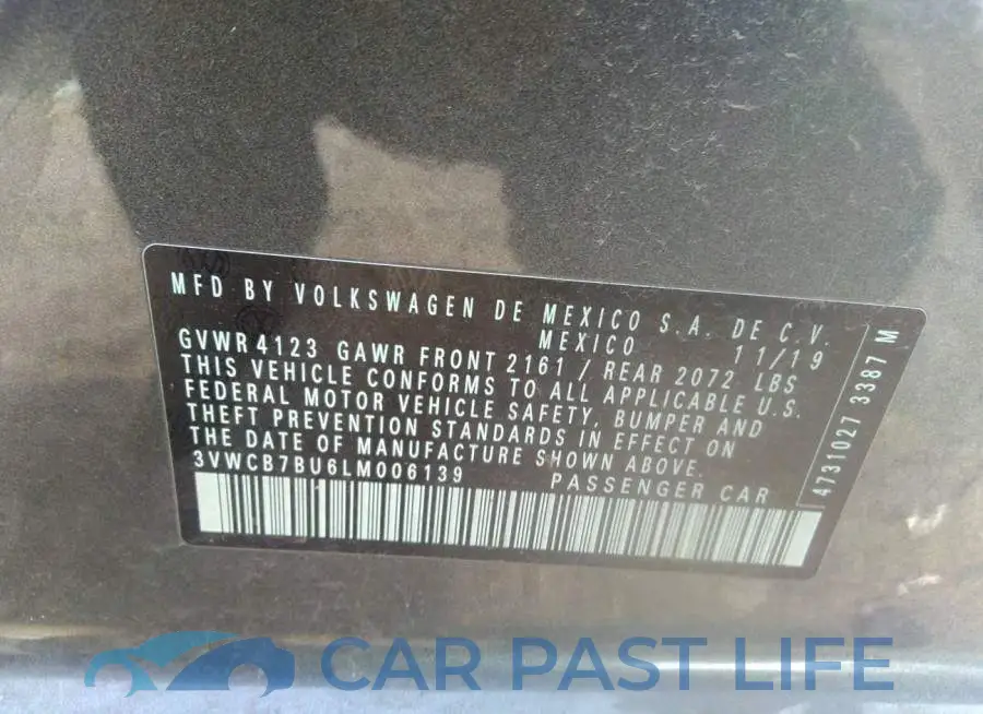 3VWCB7BU6LM006139# 9