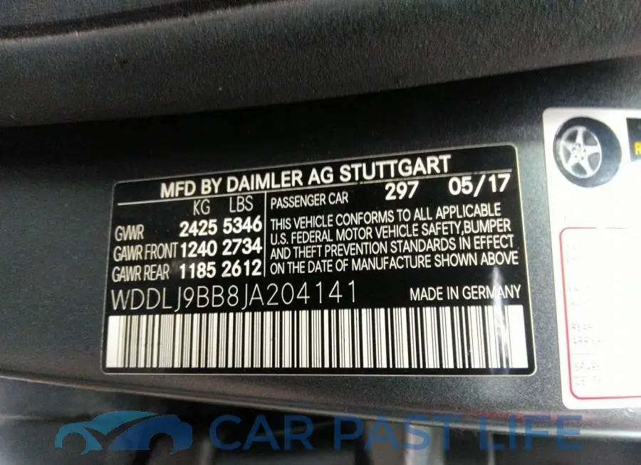 WDDLJ9BB8JA204141# 9