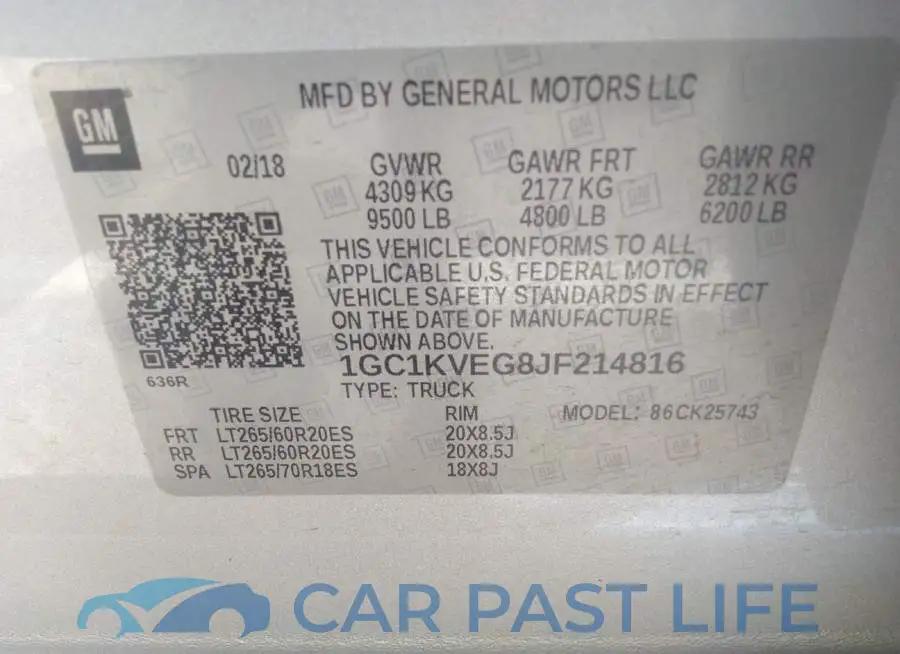 1GC1KVEG8JF214816# 9