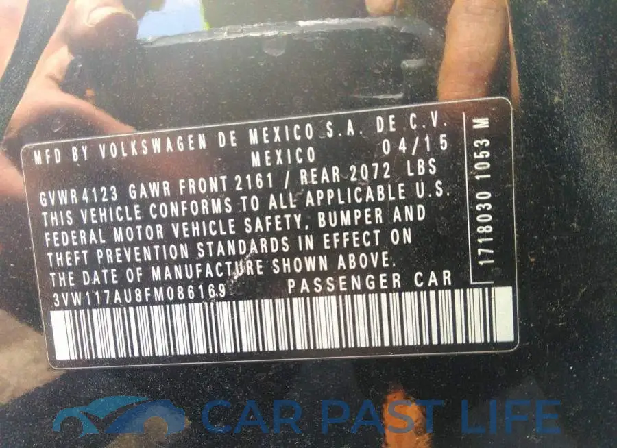 3VW117AU8FM086169# 9