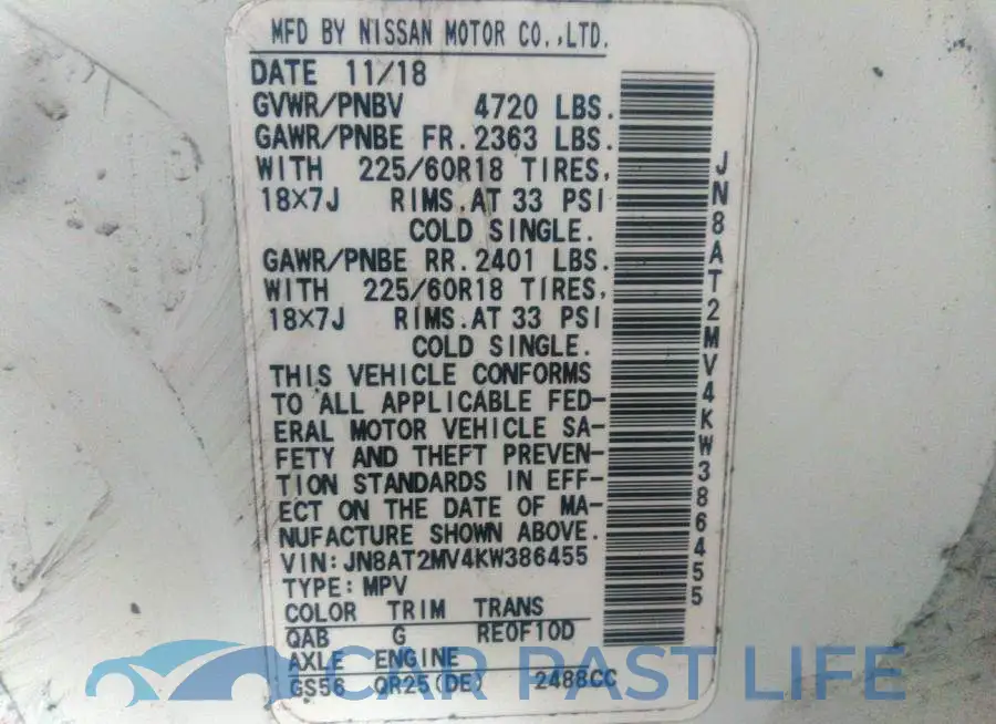 JN8AT2MV4KW386455# 9