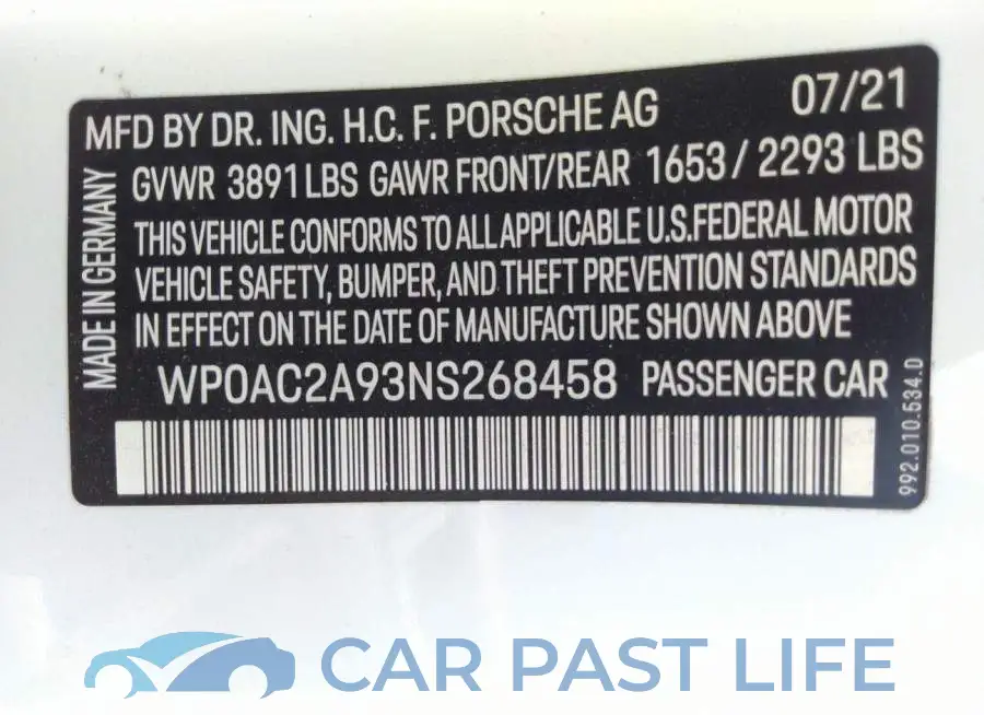 WP0AC2A93NS268458# 9