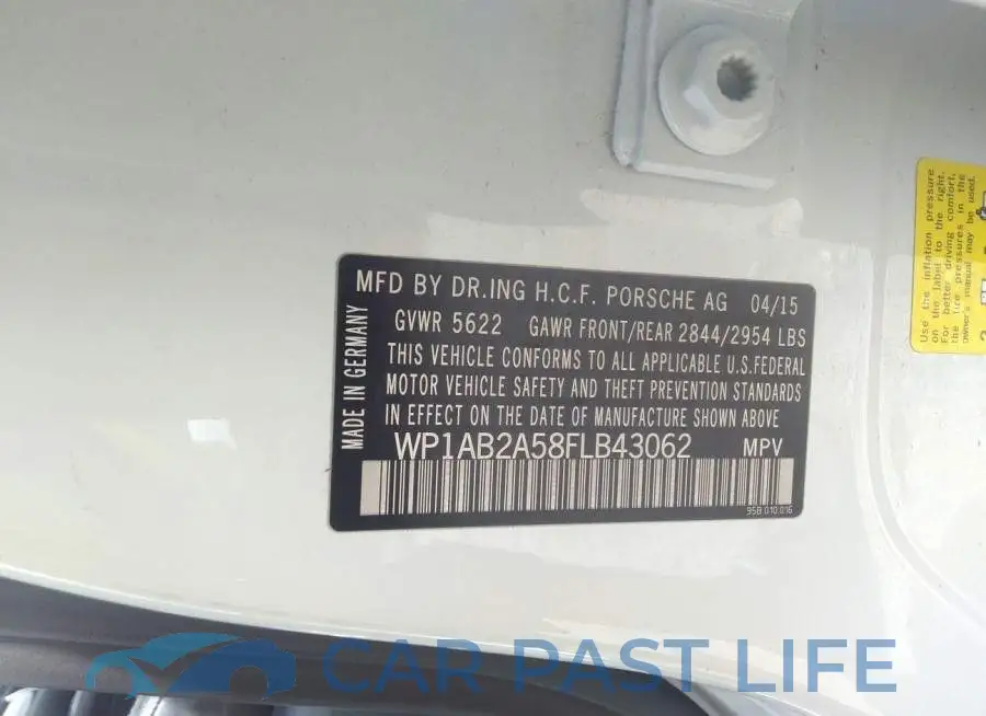 WP1AB2A58FLB43062# 9