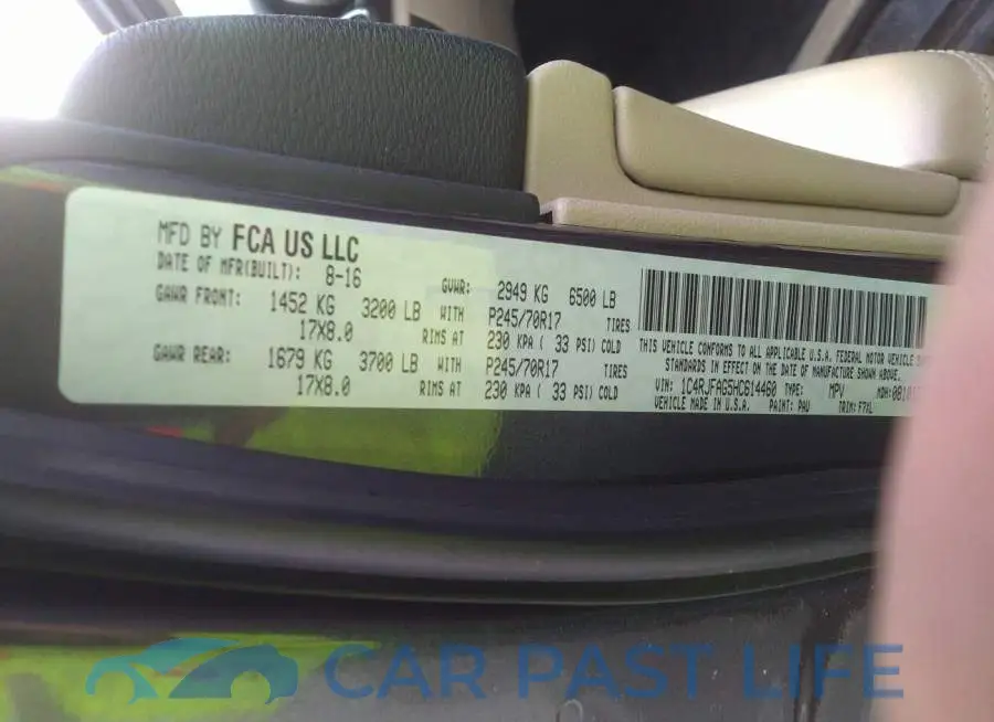 1C4RJFAG5HC614460# 9