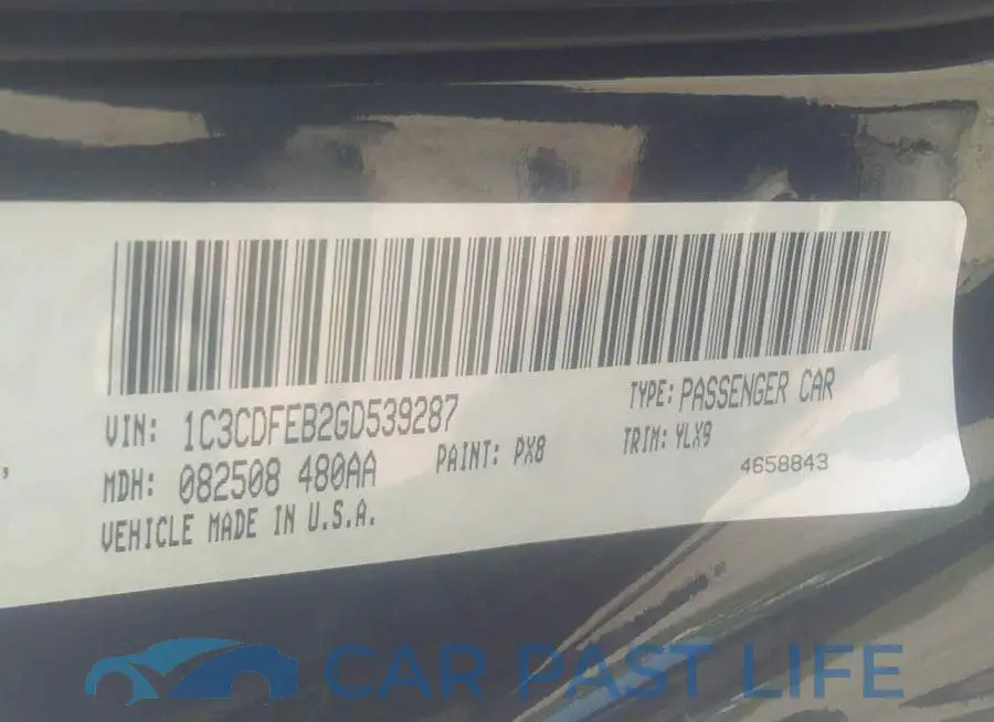 1C3CDFEB2GD539287# 9