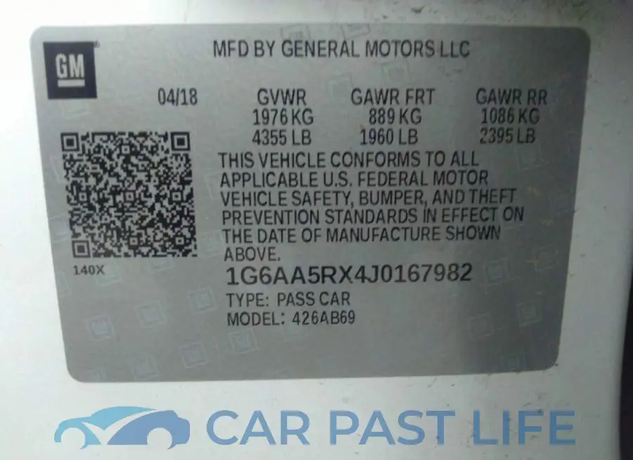 1G6AA5RX4J0167982# 9