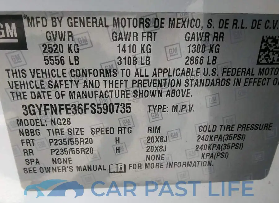 3GYFNFE36FS590735# 9