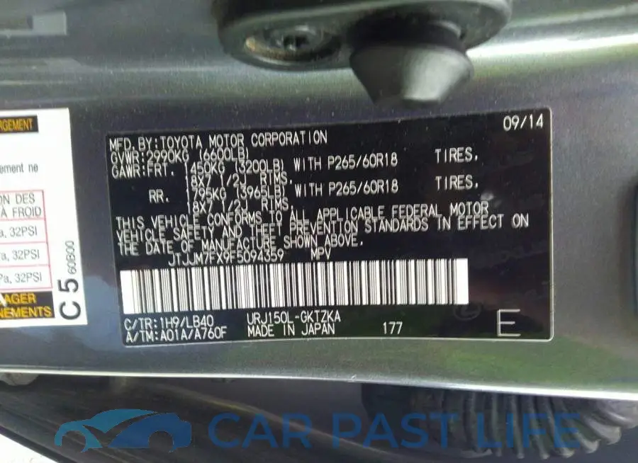 JTJJM7FX9F5094359# 9