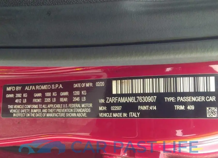 ZARFAMAN6L7630907# 9