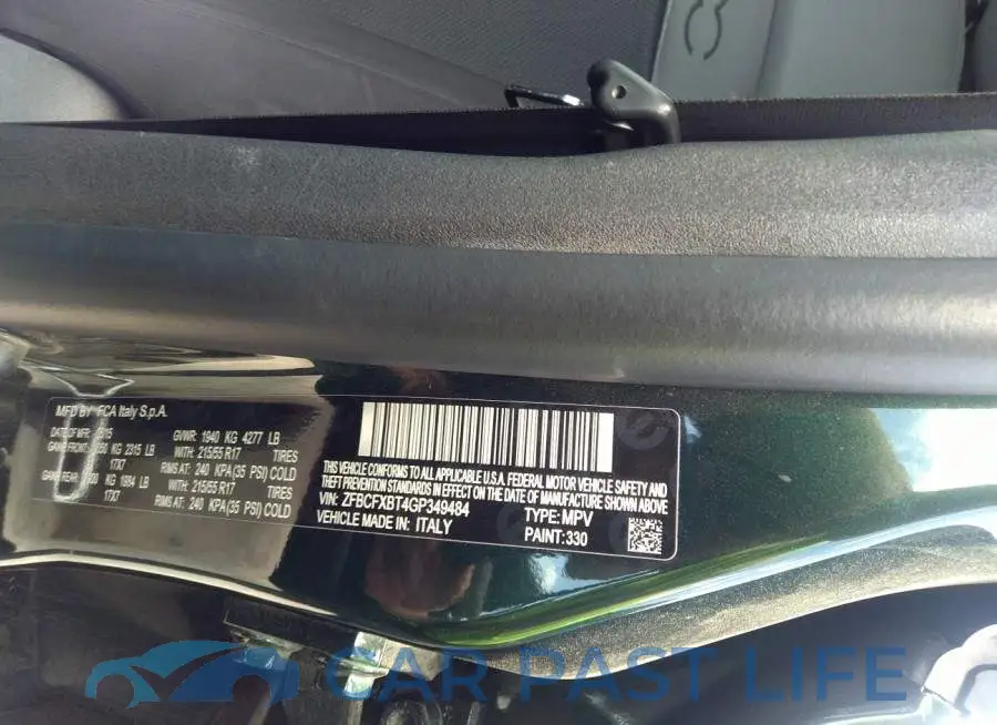 ZFBCFXBT4GP349484# 9