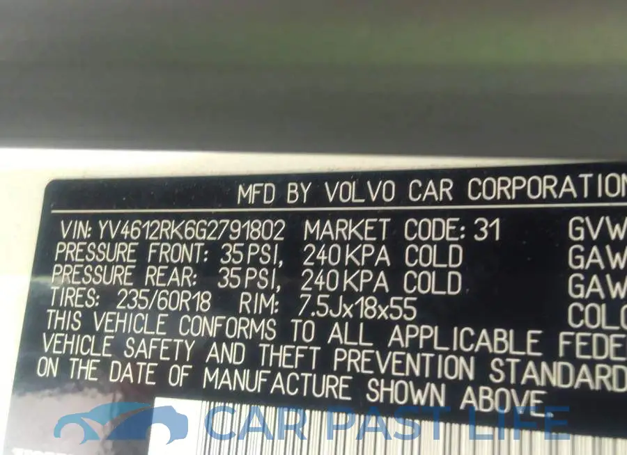 YV4612RK6G2791802# 9