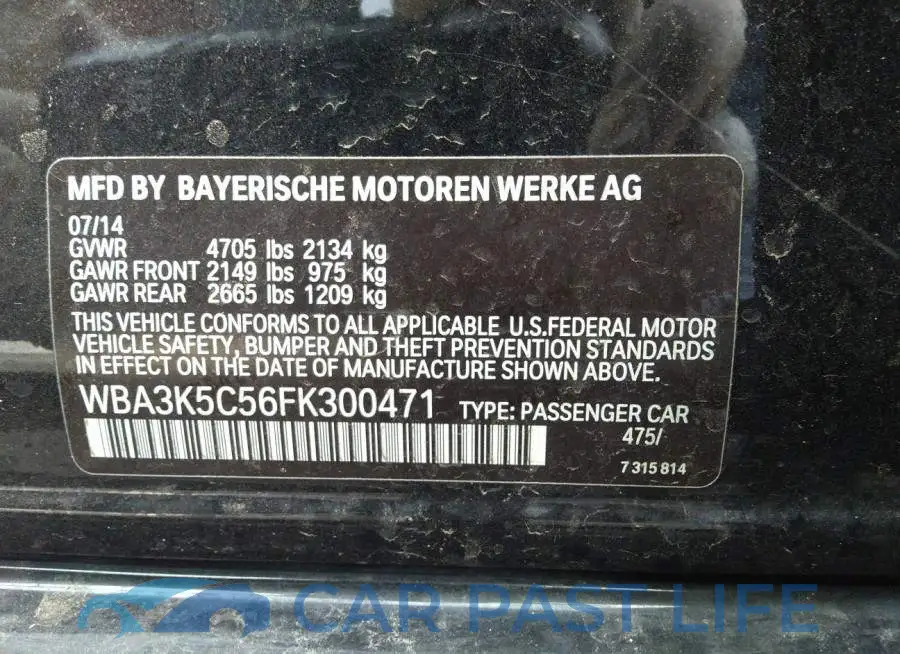 WBA3K5C56FK300471# 9