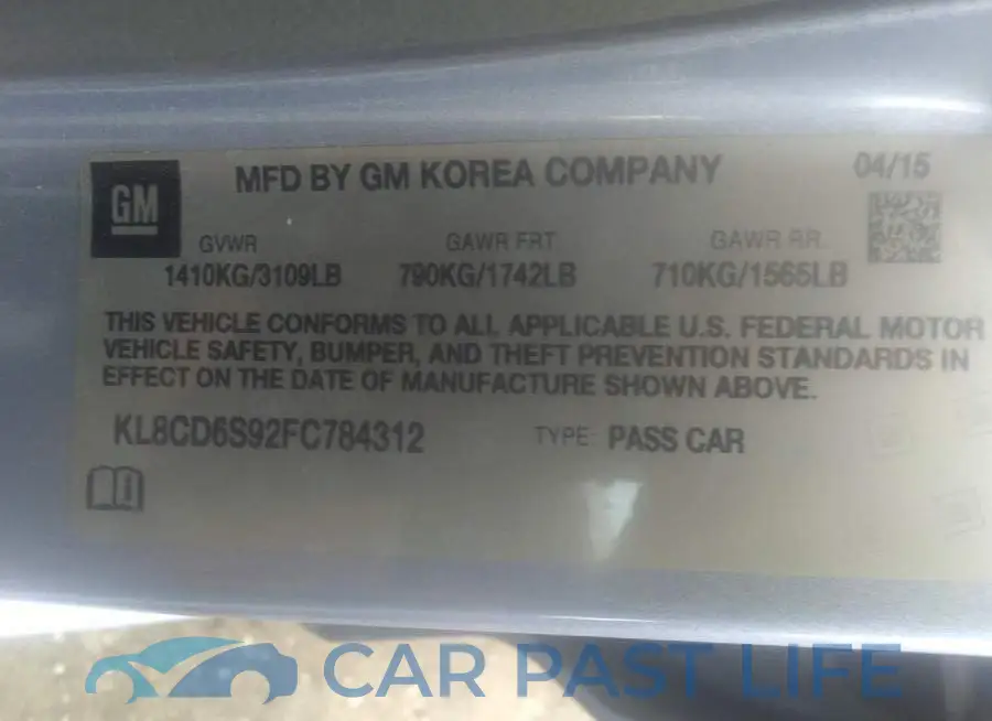 KL8CD6S92FC784312# 9