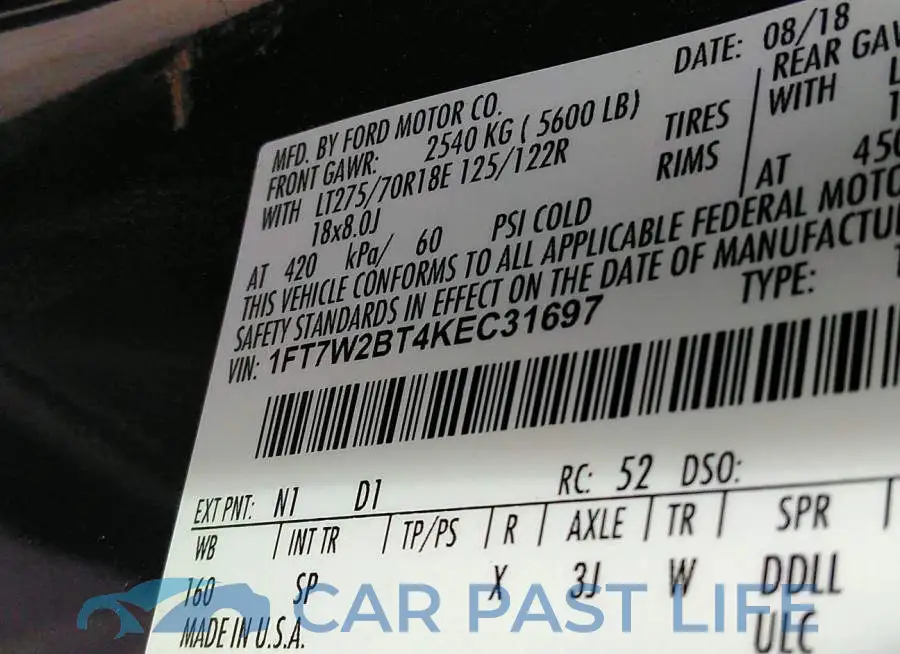 1FT7W2BT4KEC31697# 9