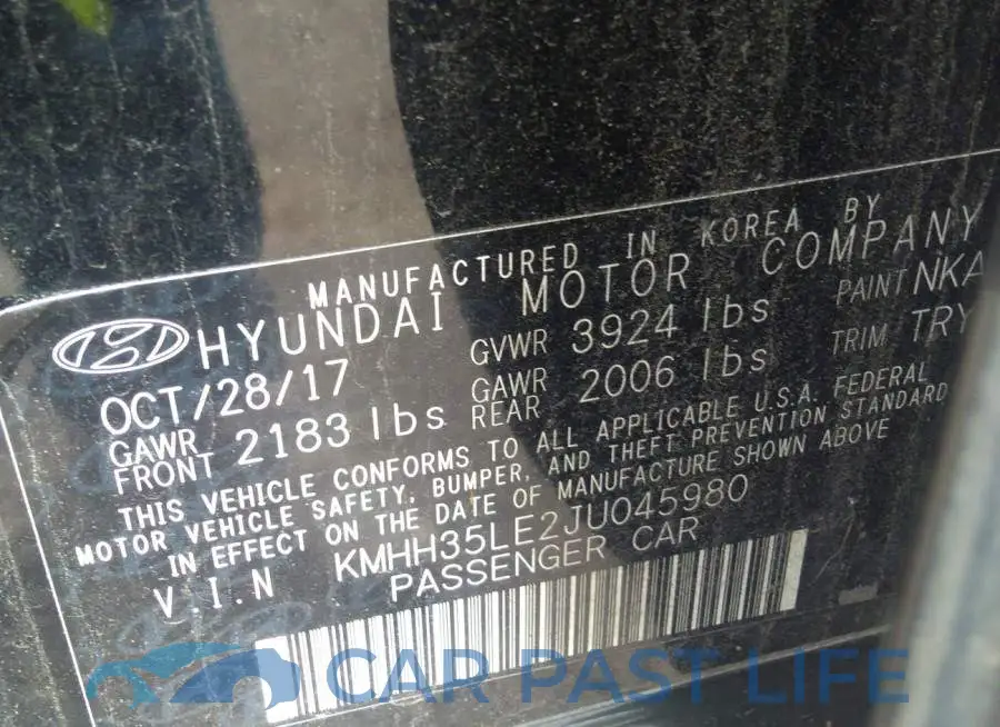 KMHH35LE2JU045980# 9