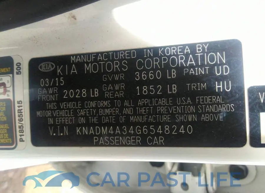 KNADM4A34G6548240# 9