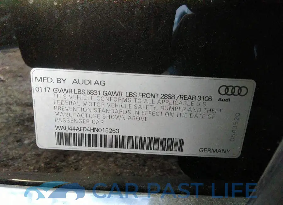 WAU44AFD4HN015263# 9