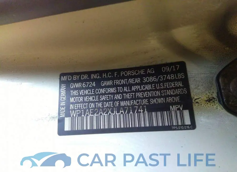 WP1AE2A2XJLA71741# 9