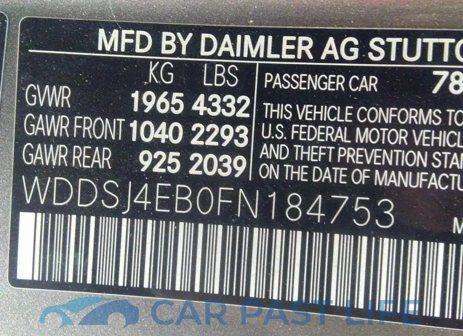 WDDSJ4EB0FN184753# 9