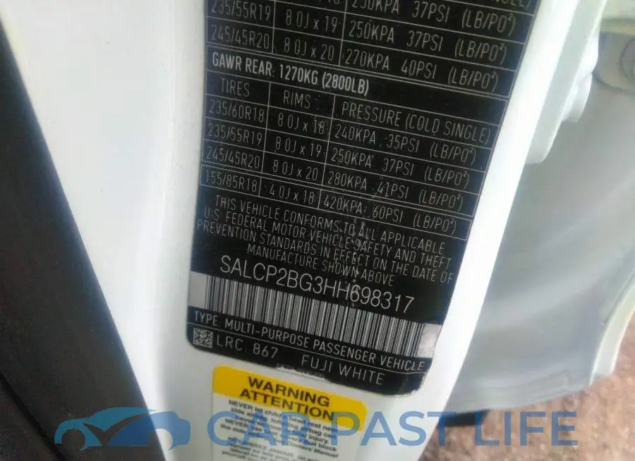 SALCP2BG3HH698317# 9