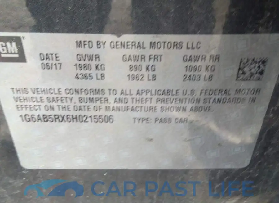 1G6AB5RX6H0215506# 9