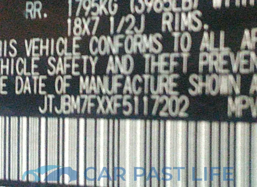 JTJBM7FXXF5117202# 9
