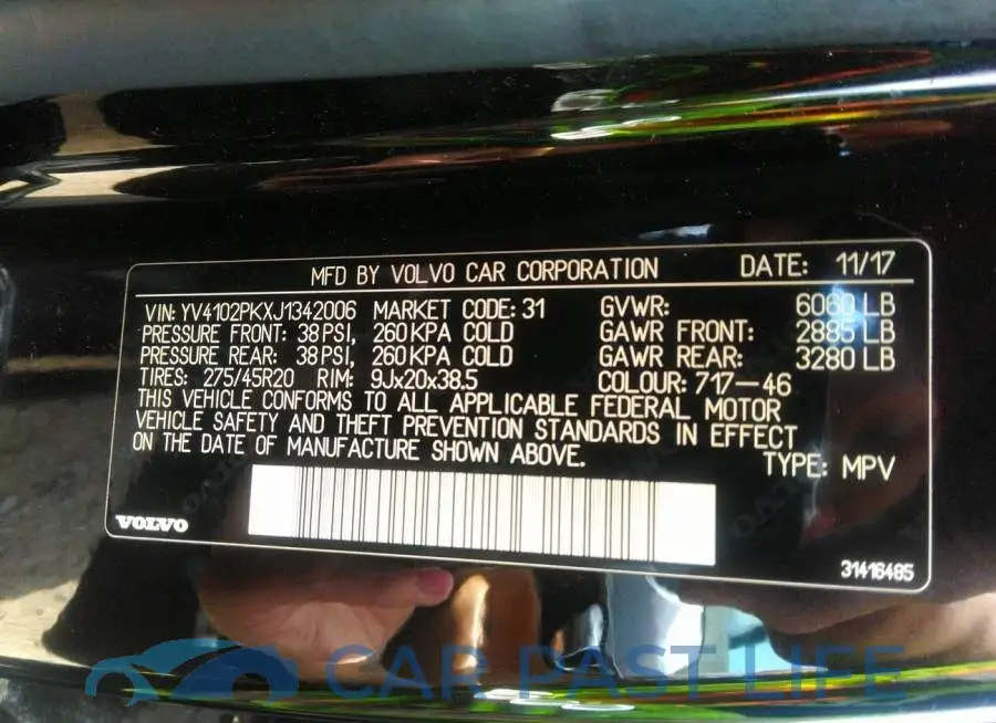YV4102PKXJ1342006# 9