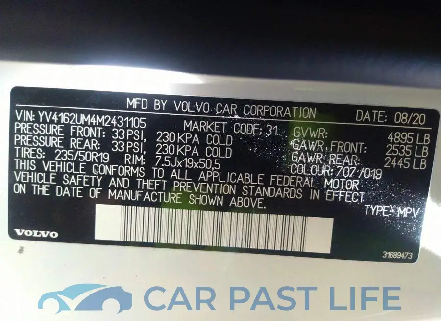 YV4162UM4M2431105# 9