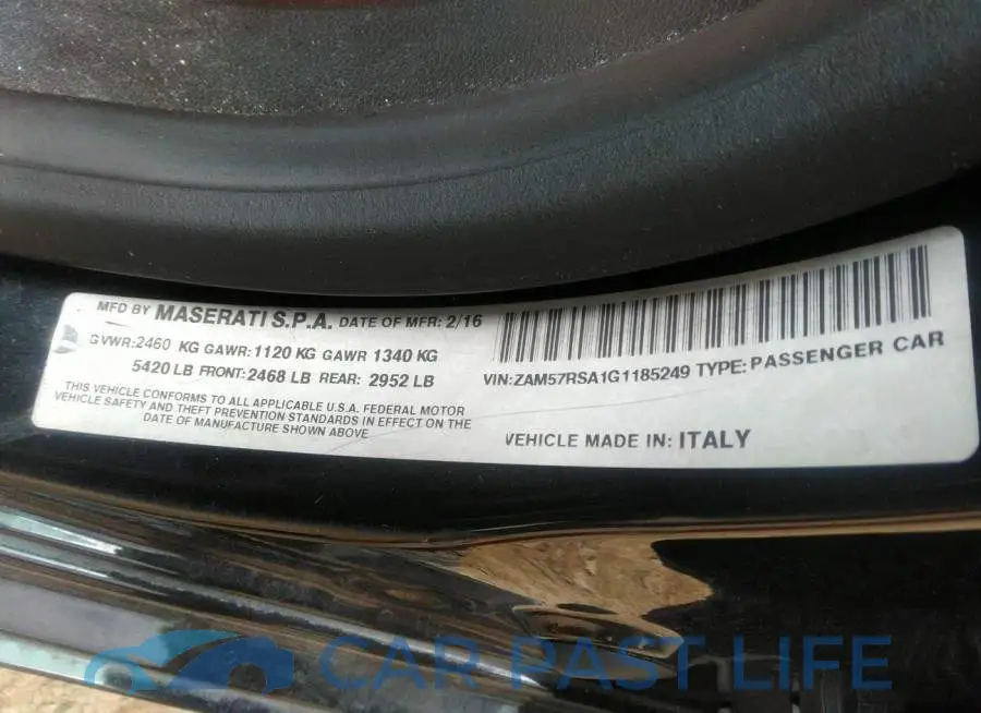 ZAM57RSA1G1185249# 9