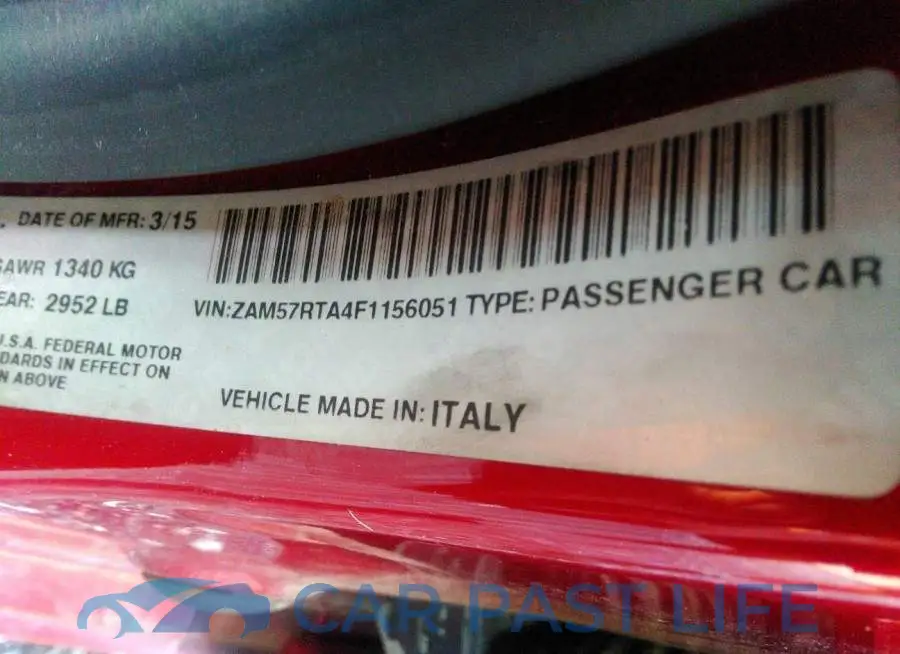 ZAM57RTA4F1156051# 9