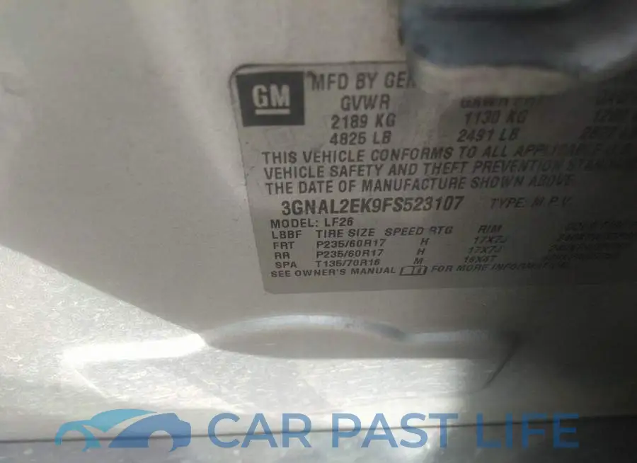 3GNAL2EK9FS523107# 9