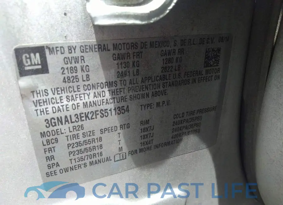 3GNAL3EK2FS511354# 9