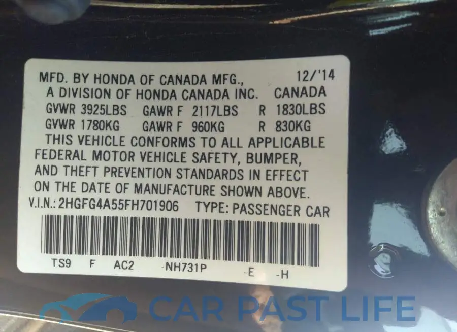 2HGFG4A55FH701906# 9