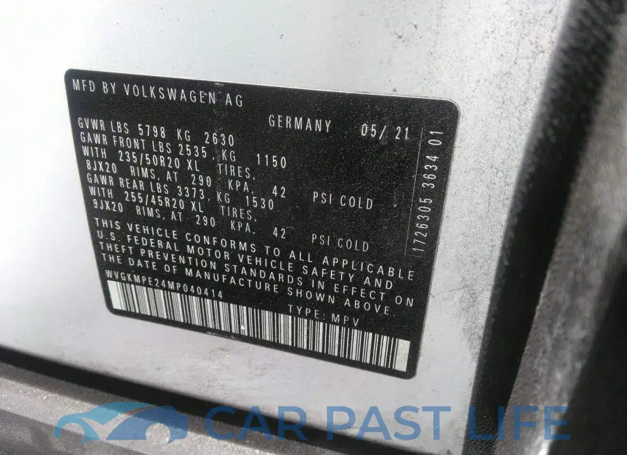 WVGKMPE24MP040414# 9