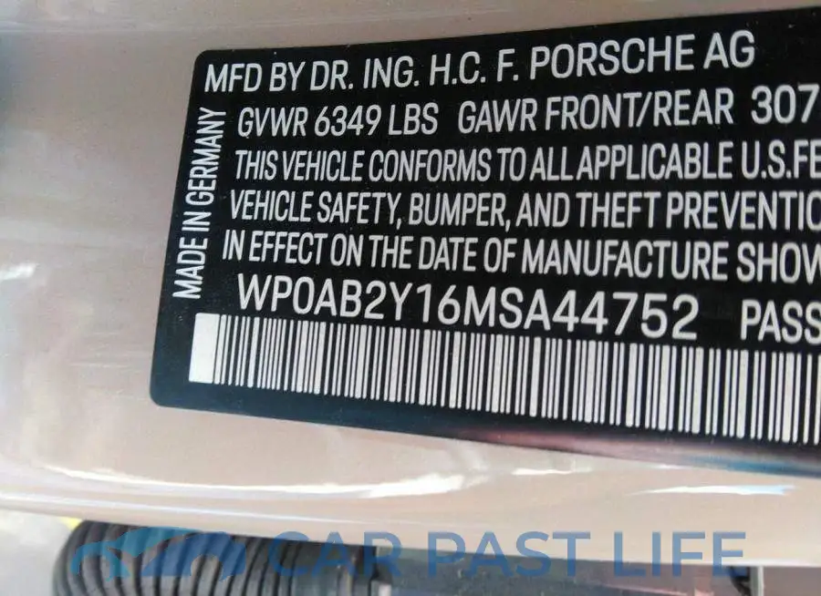 WP0AB2Y16MSA44752# 9