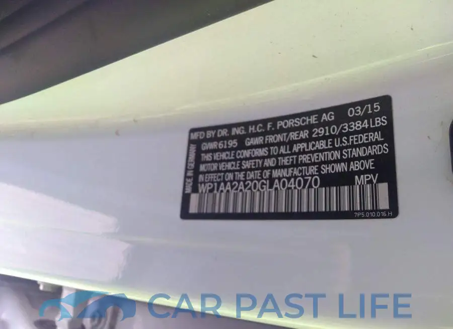 WP1AA2A20GLA04070# 9