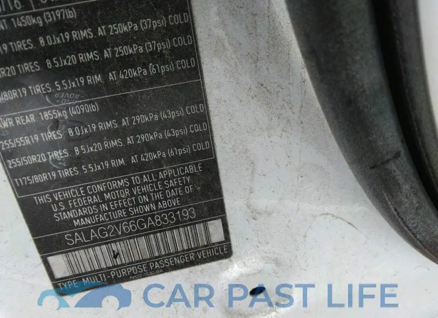 SALAG2V66GA833193# 9