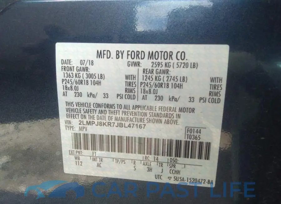 2LMPJ8KR7JBL47167# 9
