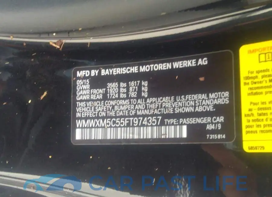 WMWXM5C55FT974357# 9
