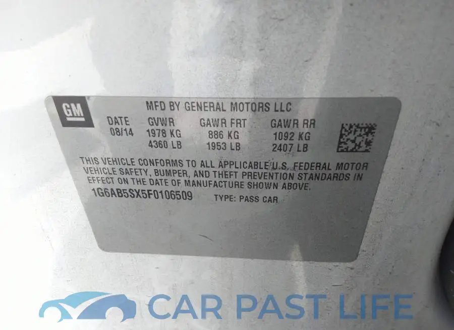 1G6AB5SX5F0106509# 9