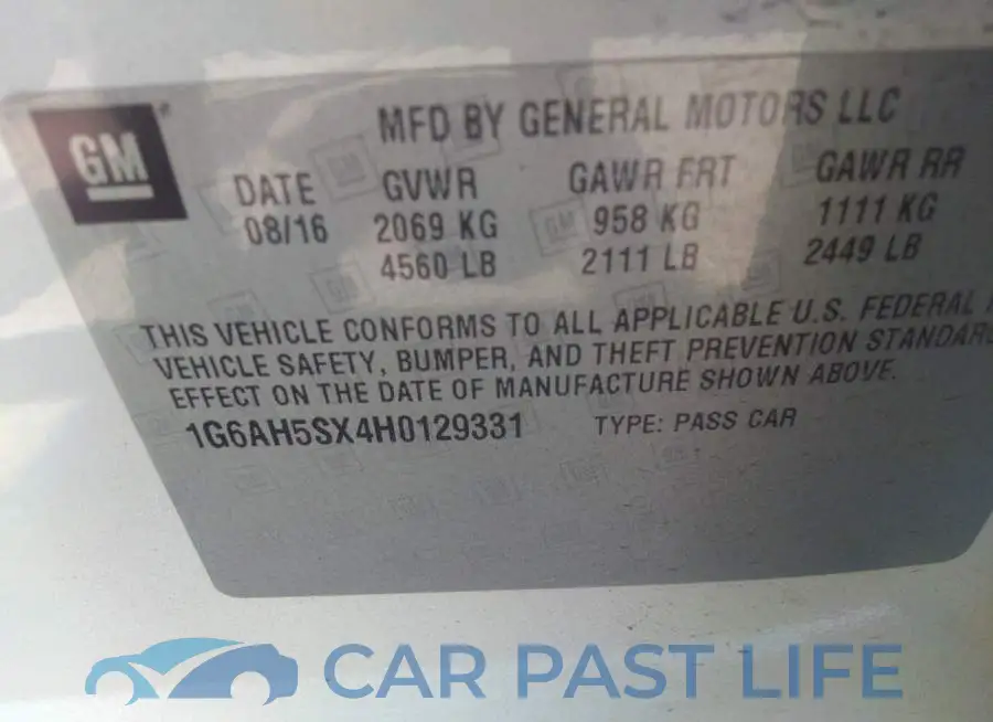 1G6AH5SX4H0129331# 9