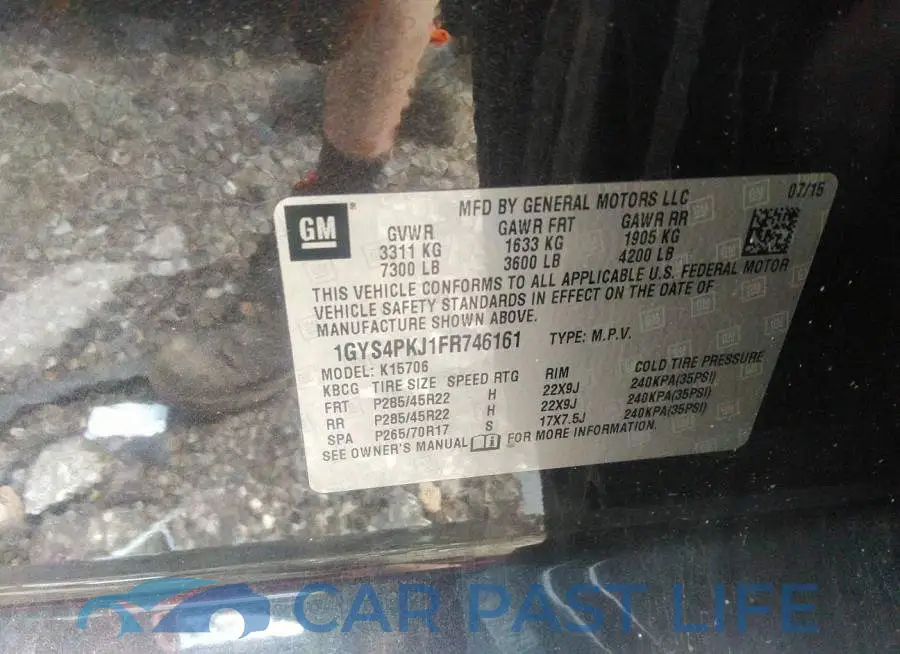 1GYS4PKJ1FR746161# 9