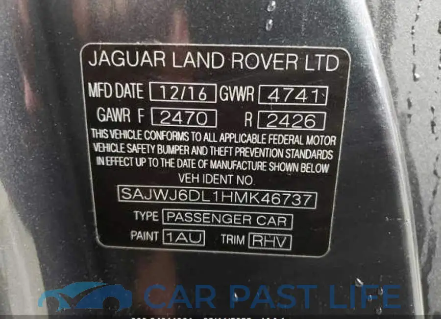 SAJWJ6DL1HMK46737# 8