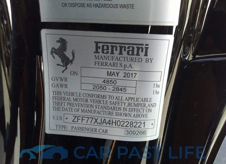 ZFF77XJA4H0228221# 9