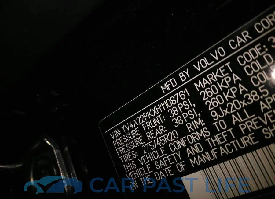 YV4A22PKXH1108761# 9
