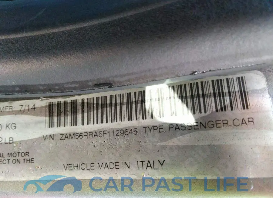 ZAM56RRA5F1129645# 9