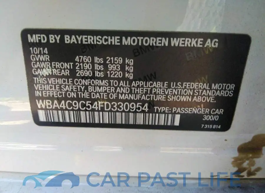 WBA4C9C54FD330954# 9