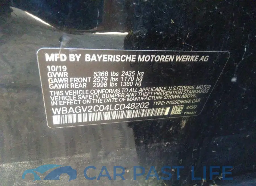 WBAGV2C04LCD48202# 9