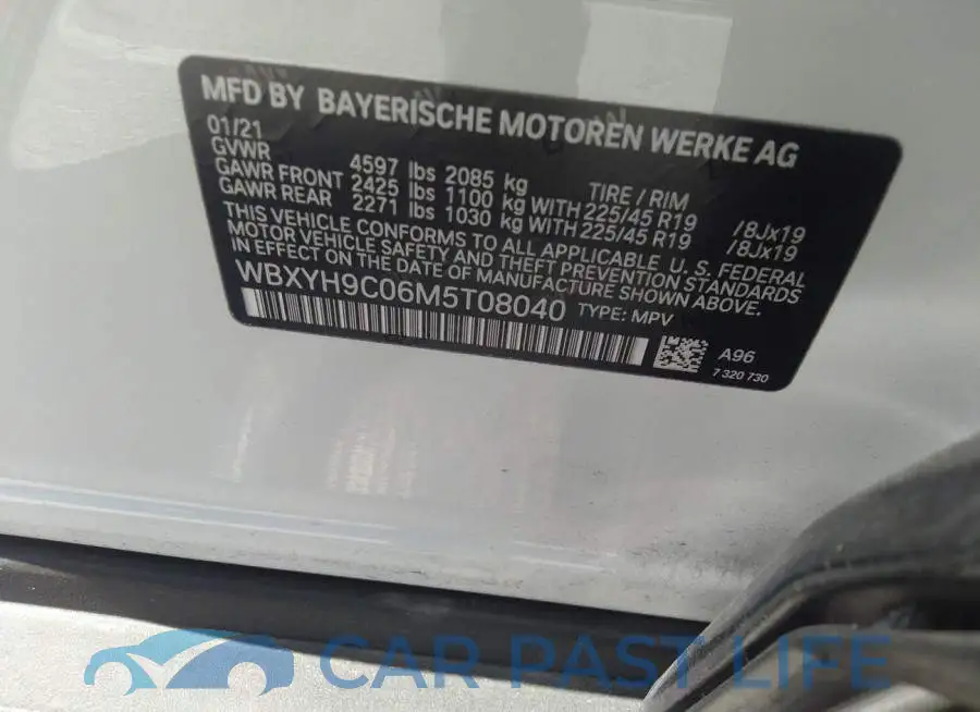 WBXYH9C06M5T08040# 9